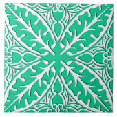 Marokkanische Fliesen - Türkis und Weiß (Vorderseite)
