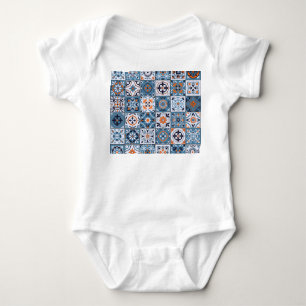 marokkanische Fliesen: Vintage Nahtlose Eleganz Baby Strampler