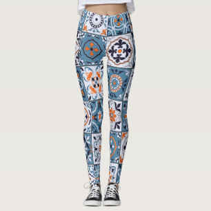 marokkanische Fliesen: Vintage Nahtlose Eleganz Leggings