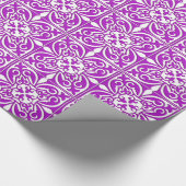 marokkanische Fliesen - violett lila und weiß Geschenkpapier (Ecke)