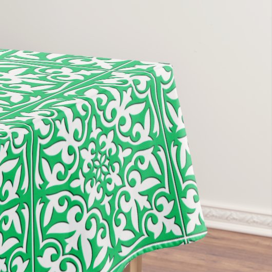 marokkanische Fliesen - weiß und grün Tischdecke (Beispiel)