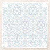 Marokkanische Fliesenmotiv Glasuntersetzer (Rückseite)