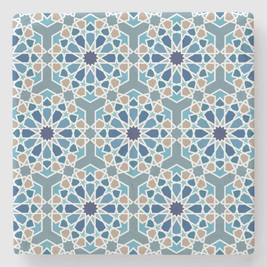 Marokkanische Fliesenmotiv Steinuntersetzer (Vorderseite)