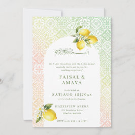 Marokkanische Fliesenmuster Islamische Hochzeitsei Einladung