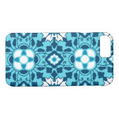 Marokkanische Flora, Indigo, Sky Blue und White Case-Mate iPhone Hülle (Rückseite (Horizontal))