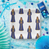 Marokkanische Frau in Motiv Caftan Pappteller (Party)