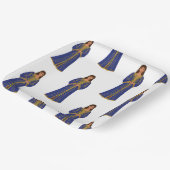 Marokkanische Frau in Motiv Caftan Pappteller (Gewinkelt)