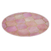 Marokkanische Goldline: Rosa Wasserfarbe Schneidebrett (Ecke)