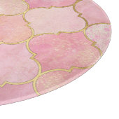 Marokkanische Goldline: Rosa Wasserfarbe Schneidebrett (Ecke)