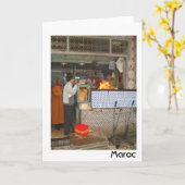 marokkanische GRILLEN Karte (Gelbe Blume)