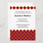 marokkanische Hochzeit Einladung (Vorne/Hinten)