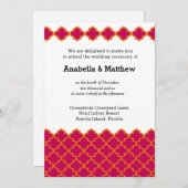 marokkanische Hochzeit Einladung (Vorne/Hinten)