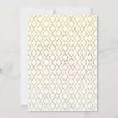 Marokkanische Hochzeitseinladungen in Gold und Wei Einladung (Rückseite)