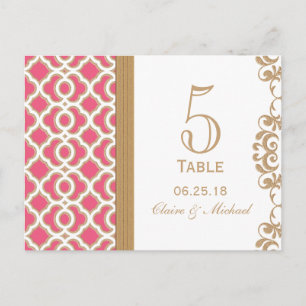 Marokkanische Hochzeitsfeier in heißen Rosa und Go Postkarte