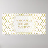 marokkanische Hochzeitsfeier mit Gold und Weiß Poster (Vorne)