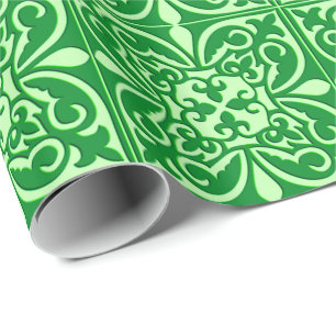 marokkanische Kachel - Smaragdgrün Geschenkpapier