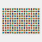 marokkanische Kachelmuster, Stern, länglich, Arabe Geschenkpapier Set (Vorderseite)