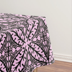 marokkanische Kacheln - eisrosa und schwarz Tischdecke