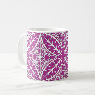 marokkanische Kacheln - orchid und weiß Kaffeetasse