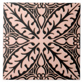 marokkanische Kacheln - rosa und schwarz (Vorderseite)
