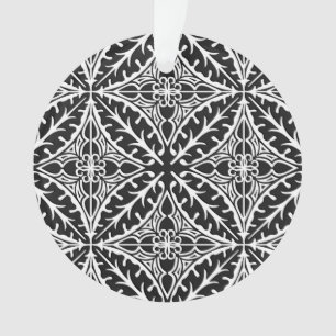 marokkanische Kacheln - schwarz-weiß Ornament