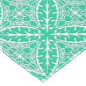 marokkanische Kacheln - türkis und weiß Tischdecke (Schrägansicht)