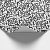 marokkanische Kacheln - weiß und schwarz Geschenkpapier (Ecke)