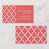 Marokkanische Koralle träumt Visitenkarte (Vorne/Hinten)