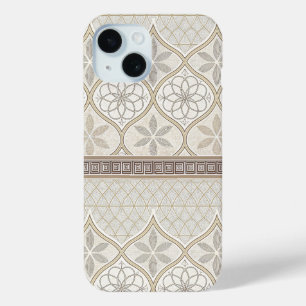 Marokkanische Krem-Fliesen in Taupe-Schokolade geo Case-Mate iPhone Hülle