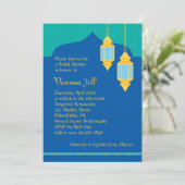 Marokkanische Laternen-Brautparty-Einladung Einladung (Stehend Vorderseite)