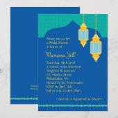 Marokkanische Laternen-Brautparty-Einladung Einladung (Vorne/Hinten)