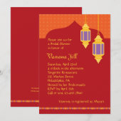 Marokkanische Laternen-Brautparty-Einladung Einladung (Vorne/Hinten)