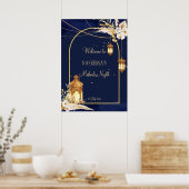 Marokkanische Laternen sternenförmig-goldener Mars Poster (Küche)