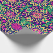 Marokkanische Mosaik boho geometrische Blume Gold  Geschenkpapier (Ecke)