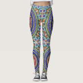 Marokkanische Mosaik Print Leggings (Vorderseite)