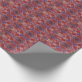 Marokkanische Mosaikkunst lila türkisfarben Geschenkpapier (Ecke)