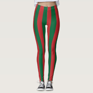 Marokkanische Nationalflaggenfarben vertikal gestr Leggings