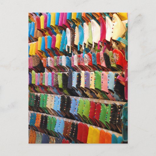 marokkanische Schuhe Postkarte (Vorderseite)