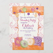 marokkanische Slumbre-Party Einladung (Vorne/Hinten)