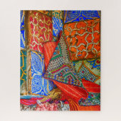 Marokkanische Souk-Fliesen und Stoffe Puzzle (Vertikal)