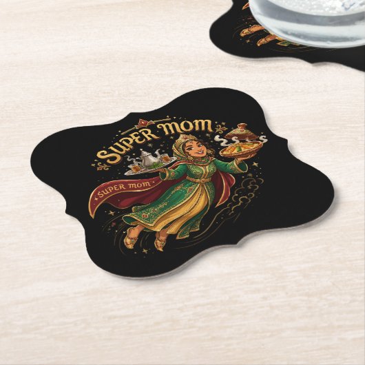Marokkanische Super-Mama - Muttertagsgeschenk Untersetzer (angewinkelt)