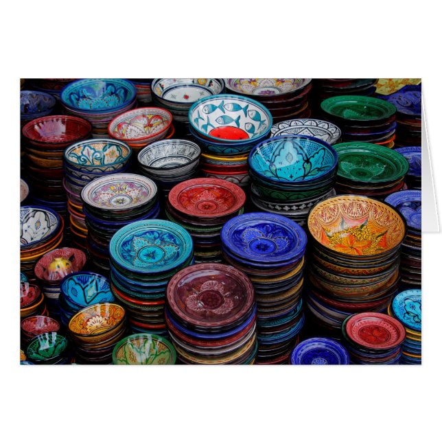 marokkanische Teller auf dem Markt (Vorderseite (Horizontal))