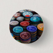 marokkanische Teller auf dem Markt Button (Vorderseite)