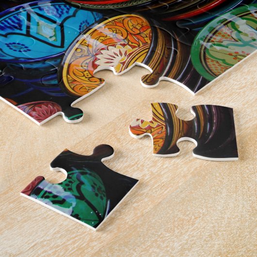 marokkanische Teller auf dem Markt Puzzle (Seite)