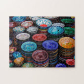 marokkanische Teller auf dem Markt Puzzle (Horizontal)