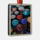 marokkanische Teller auf dem Markt Silbernes Ornament (Rechts)