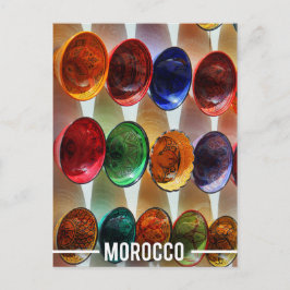 marokkanische Teller der Keramik Postkarte