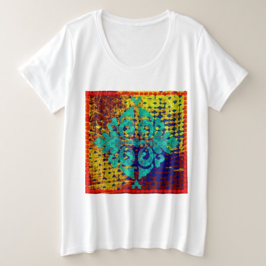 marokkanische Tile Große Größe T-Shirt (Design vorne)