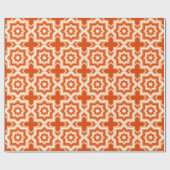 marokkanische Tile, Mandarin Orange und Light Oran Geschenkpapier (Flach)