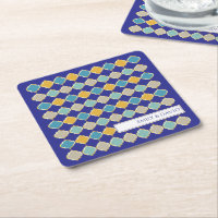 Marokkanische Tile Royal Blue Golden Wedding
